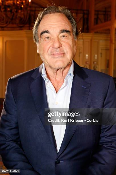 Oliver Stone photographed at the 'The Putin Interviews' show reel during the Cannes Film Festival on May 22, 2017 in Cannes, France.