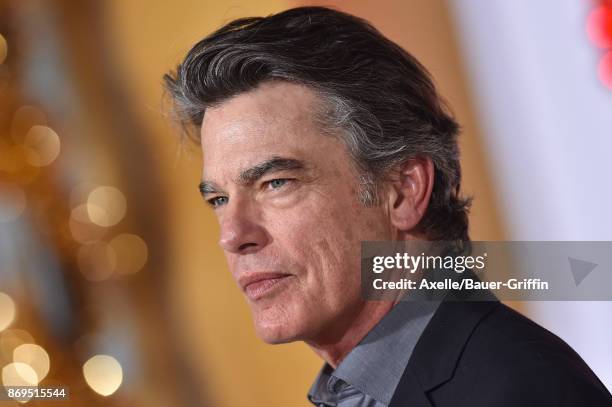 Actor Peter Gallagher arrives at the Los Angeles premiere of 'A Bad Moms Christmas' at Regency Village Theatre on October 30, 2017 in Westwood,...