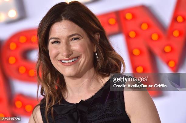 Actress Kathryn Hahn arrives at the Los Angeles premiere of 'A Bad Moms Christmas' at Regency Village Theatre on October 30, 2017 in Westwood,...