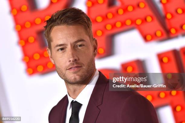 Actor Justin Hartley arrives at the Los Angeles premiere of 'A Bad Moms Christmas' at Regency Village Theatre on October 30, 2017 in Westwood,...