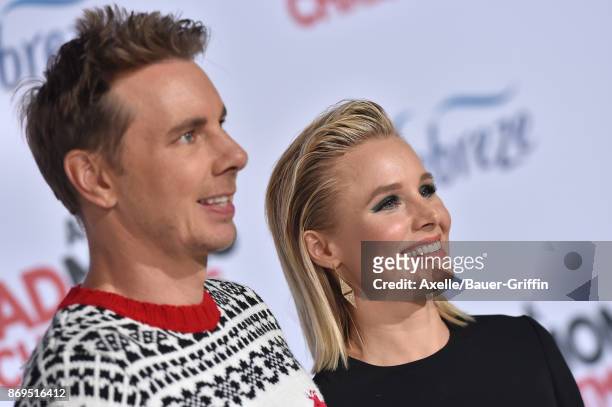 Actors Dax Shepard and Kristen Bell arrive at the Los Angeles premiere of 'A Bad Moms Christmas' at Regency Village Theatre on October 30, 2017 in...