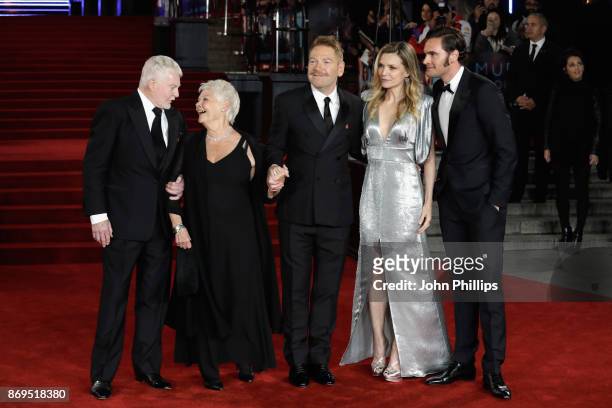 Derek Jacobi, Judi Dench, Kenneth Branagh, Michelle Pfeiffer and Tom Bateman attend the 'Murder On The Orient Express' World Premiere at Royal Albert...