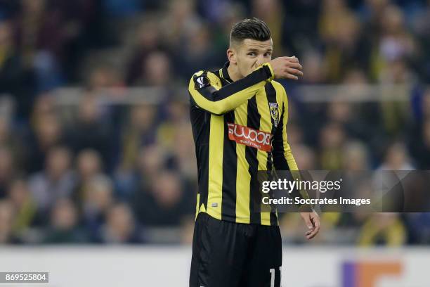 Bryan Linssen of Vitesse during the UEFA Europa League match between Vitesse v Zulte Waregem at the GelreDome on November 2, 2017 in Arnhem...