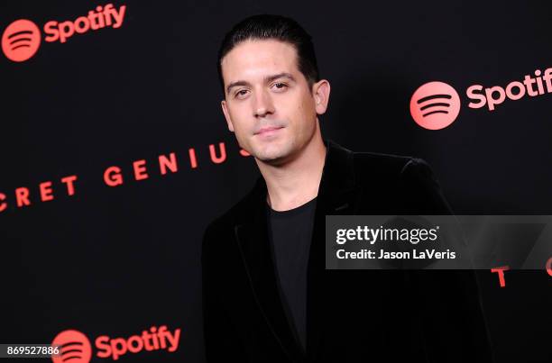 Rapper G-Eazy attends Spotify's inaugural Secret Genius Awards at Vibiana Cathedral on November 1, 2017 in Los Angeles, California.