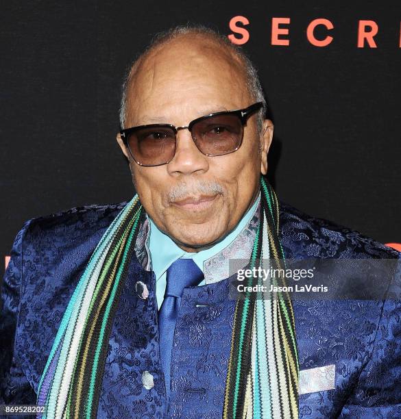 Producer Quincy Jones attends Spotify's inaugural Secret Genius Awards at Vibiana Cathedral on November 1, 2017 in Los Angeles, California.