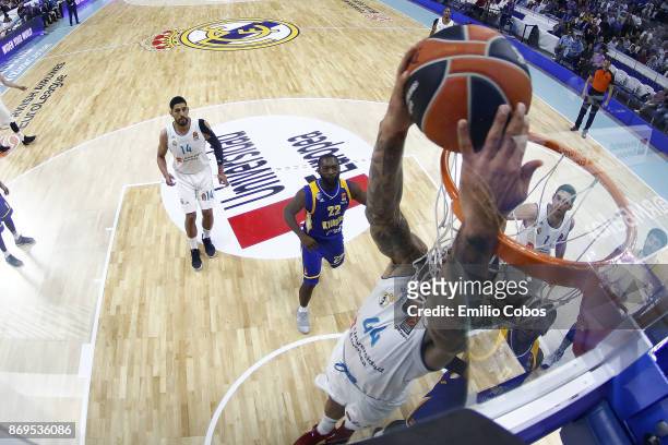 Jeffery Taylor, #44 of Real Madrid in action during the 2017/2018 Turkish Airlines EuroLeague Regular Season Round 5 game between Real Madrid and...