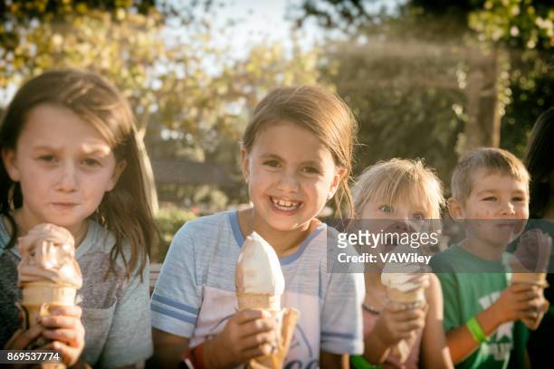 delicious treat after a long day with friends and children - best taste 2017 stock pictures, royalty-free photos & images
