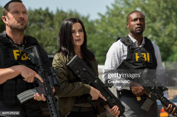 Gunplay Ricochet" Episode 304 -- Pictured: Sullivan Stapleton as Kurt Weller, Jaimie Alexander as Jane Doe, Rob Brown as Edgar Reade --