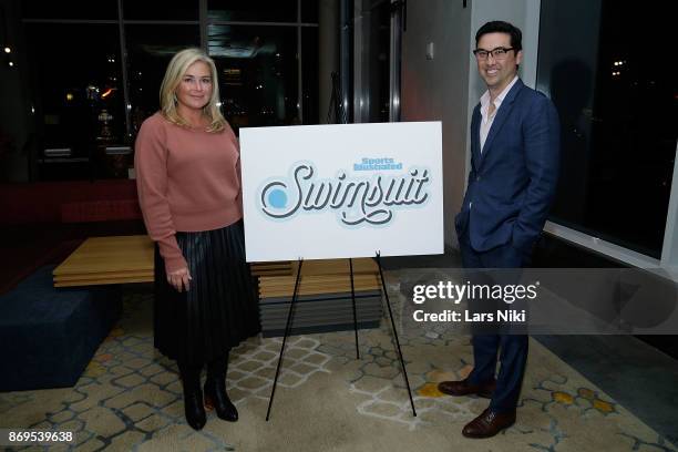 Sports Ilustrated swimsuit issue director MJ Day and Sports Illustrated Group editor in chief Chris Stone attend the SI Swimsuit 2018 Model Search...