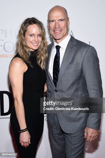 Kim Clark and former ice hockey player Mark Messier attends the Samsung annual charity gala 2017 at Skylight Clarkson Sq on November 2, 2017 in New...