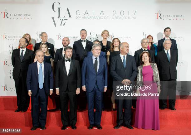 Minister of Culture Inigo Mendez de Vigo attends the '20th anniversary gala' photocall at Royal Theatre on November 2, 2017 in Madrid, Spain.