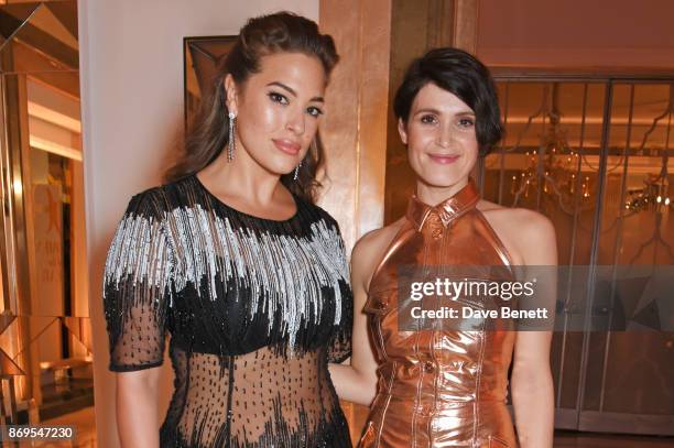 Ashley Graham, winner of the Model of the Year award, and Gemma Arterton attend Harper's Bazaar Women of the Year Awards in association with Ralph &...