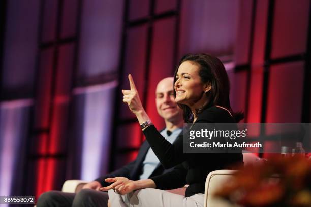 Sheryl Sandberg speaks at the Texas Conference For Women 2017 at Austin Convention Center on November 2, 2017 in Austin, Texas.