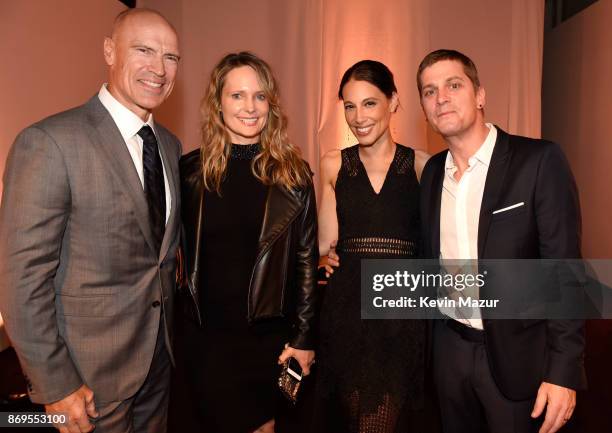 Mark Messier, Kim Clark, Marisol Thomas, and Rob Thomas attend the Samsung annual charity gala 2017 at Skylight Clarkson Sq on November 2, 2017 in...