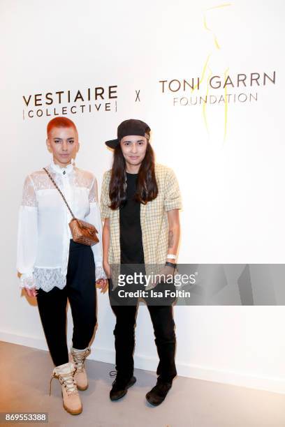 German singer Alina Sueggeler alias Frida Gold and German politician and author Diana Kinnert at the Vestiaire Collective and Toni Garrn Charity Sale...