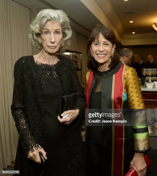 Nancy Kissinger and Rescue Dinner Co-Chair Katherine Farley attend The 2017 Rescue Dinner hosted by IRC at New York Hilton Midtown on November 2,...