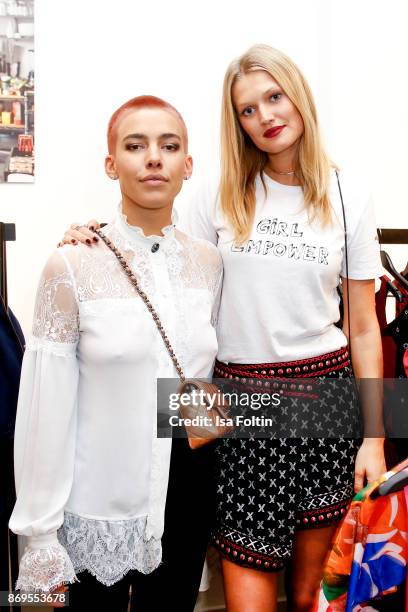 German singer Alina Sueggeler alias Frida Gold and model Toni Garrn at the Vestiaire Collective and Toni Garrn Charity Sale Opening on November 2,...