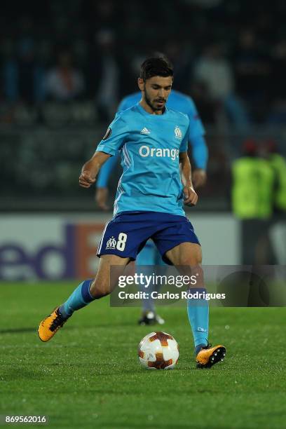 November 02: Olympique Marseille Morgan Sanson from France during the match between Vitoria Guimaraes and Olympique Marseille match for UEFA Europa...