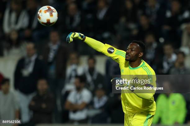 November 02: Olympique Marseille Steve Mandanda from France during the match between Vitoria Guimaraes and Olympique Marseille match for UEFA Europa...
