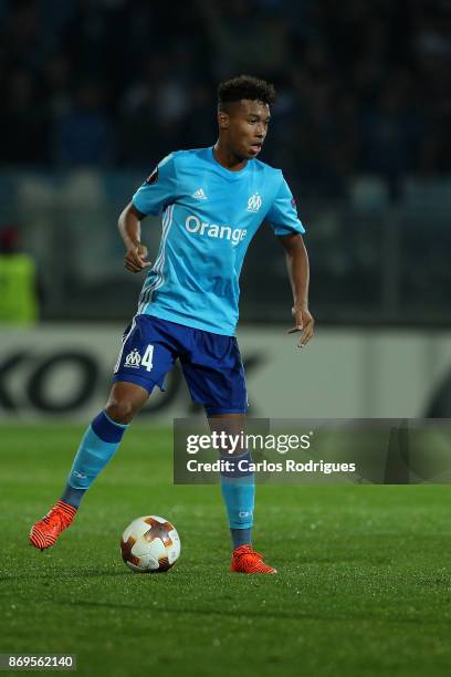 November 02: Olympique Marseille midfielder Boubacar Kamara from France during the match between Vitoria Guimaraes and Olympique Marseille match for...