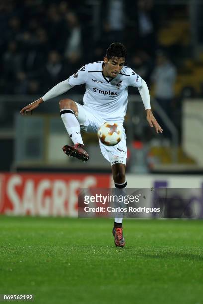 November 02: Vitoria Guimaraes defender Marcos Valente from Portugal during the match between Vitoria Guimaraes and Olympique Marseille match for...