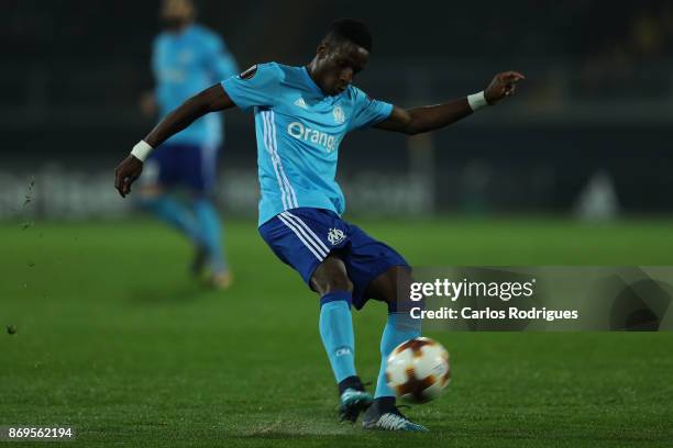 November 02: Olympique Marseille forward Bouna Sarr from Guinea during the match between Vitoria Guimaraes and Olympique Marseille match for UEFA...