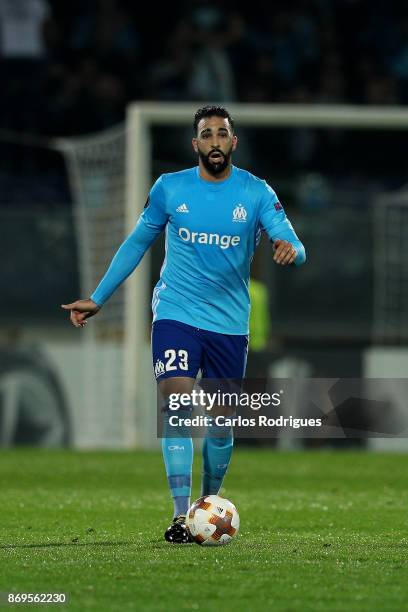 November 02: Olympique Marseille Adil Rami from France during the match between Vitoria Guimaraes and Olympique Marseille match for UEFA Europa...