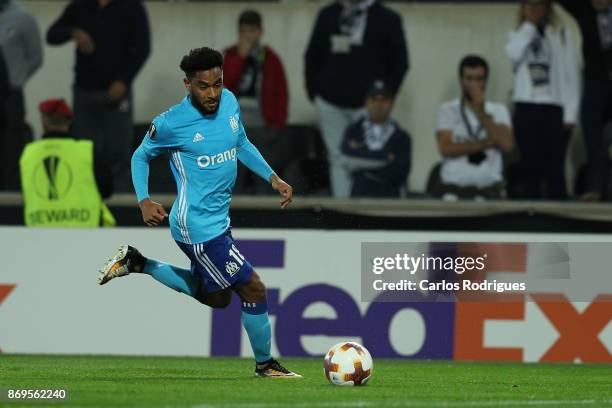 November 02: Olympique Marseille Jordan Amavi from France during the match between Vitoria Guimaraes and Olympique Marseille match for UEFA Europa...