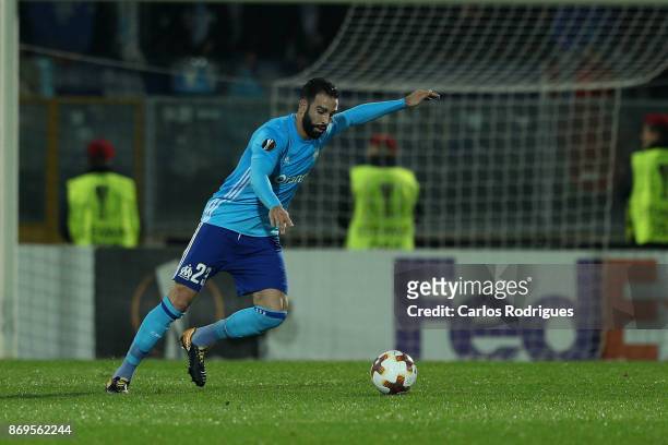 November 02: Olympique Marseille Adil Rami from France during the match between Vitoria Guimaraes and Olympique Marseille match for UEFA Europa...