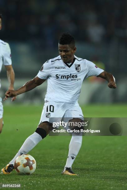 November 02: Vitoria Guimaraes forward Heldon from Brasil during the match between Vitoria Guimaraes and Olympique Marseille match for UEFA Europa...