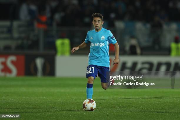 November 02: Olympique Marseille Maxime Lopez from France during the match between Vitoria Guimaraes and Olympique Marseille match for UEFA Europa...