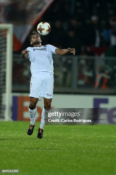 November 02: Vitoria Guimaraes midfielder Francisco Ramos from Portugal during the match between Vitoria Guimaraes and Olympique Marseille match for...