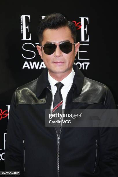 Actor Louis Koo attends the 2017 ELLE Style Awards Ceremony on October 2, 2017 in Hong Kong, China.