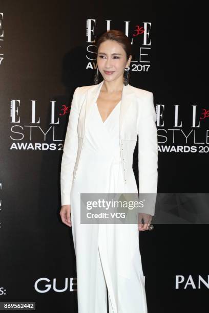 Actress Gigi Lai attends the 2017 ELLE Style Awards Ceremony on October 2, 2017 in Hong Kong, China.