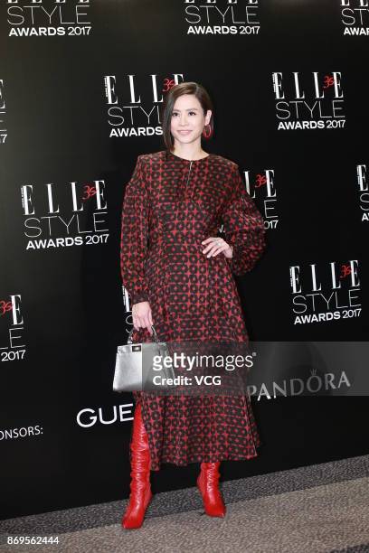 Actress Jessica Hester Hsuan attends the 2017 ELLE Style Awards Ceremony on October 2, 2017 in Hong Kong, China.