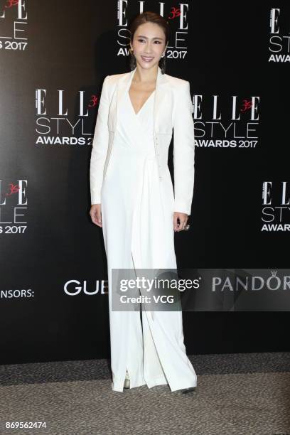 Actress Gigi Lai attends the 2017 ELLE Style Awards Ceremony on October 2, 2017 in Hong Kong, China.