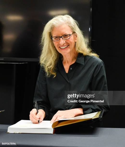 Celebrity Photographer Annie Leibovitz attends Annie Leibovitz: Portraits 2005-2016 Book Signing at Indigo Manulife Centre on November 2, 2017 in...