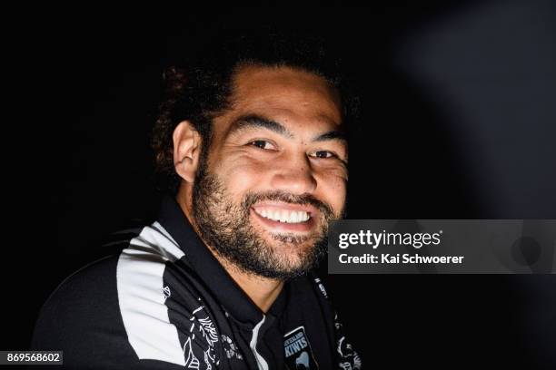Captain Adam Blair of the Kiwis looks on during a New Zealand Kiwis Rugby League World Cup press conference on November 3, 2017 in Christchurch, New...
