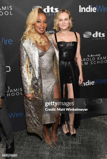 Mary J. Blige and Diane Kruger attend Inaugural IndieWire Honors on November 2, 2017 in Los Angeles, California.
