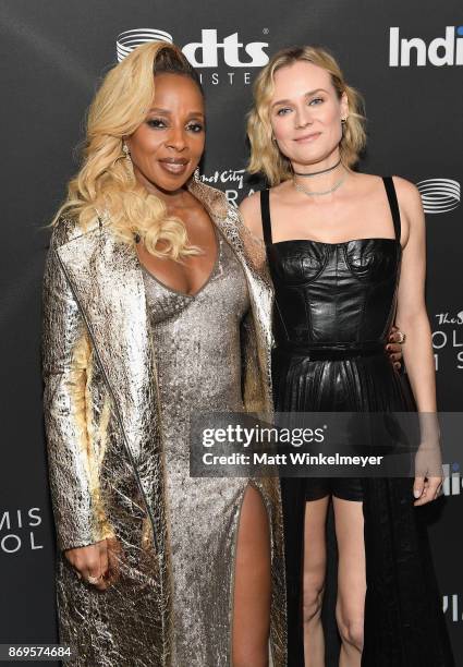 Mary J. Blige and Diane Kruger attend Inaugural IndieWire Honors on November 2, 2017 in Los Angeles, California.