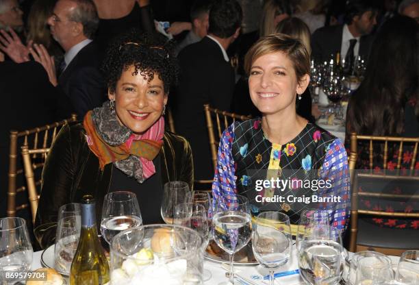 Presenter, actress Mariane Pearl and Board of Governors' Award Honoree, President and CEO, Editor-in-Chief, Glamour Cindi Leive attend World of...