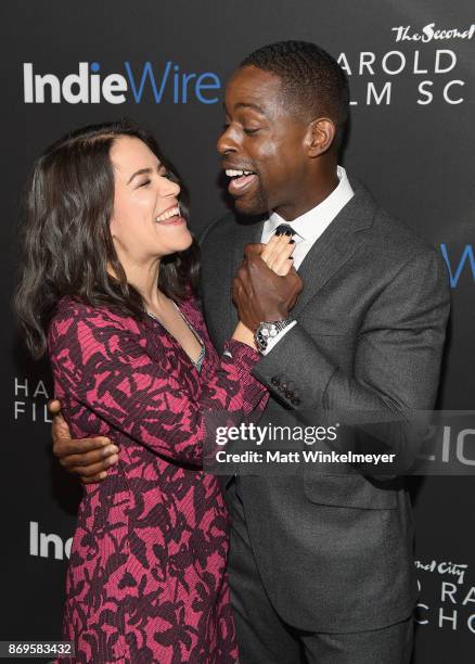 Abbi Jacobson and Sterling K. Brown attend Inaugural IndieWire Honors on November 2, 2017 in Los Angeles, California.