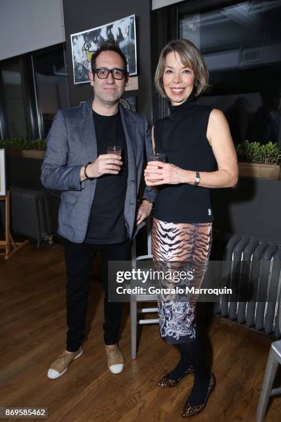 David Natoli and Brenda Devine during the Clodagh Design Hosts The Thorn Tree Project's Evening of Art on November 2, 2017 in New York City.