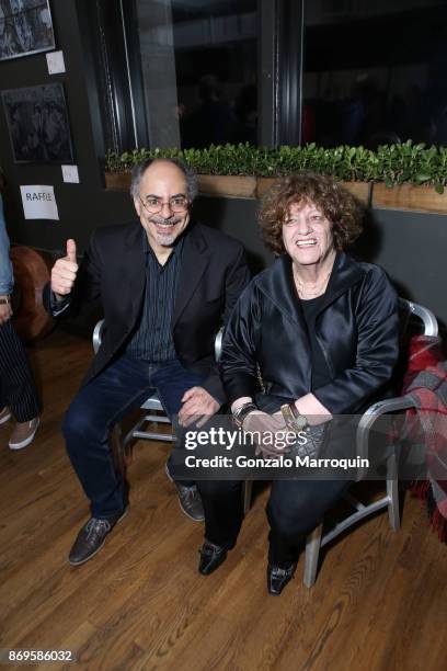 David Link and Ellen Sweeney during the Clodagh Design Hosts The Thorn Tree Project's Evening of Art on November 2, 2017 in New York City.