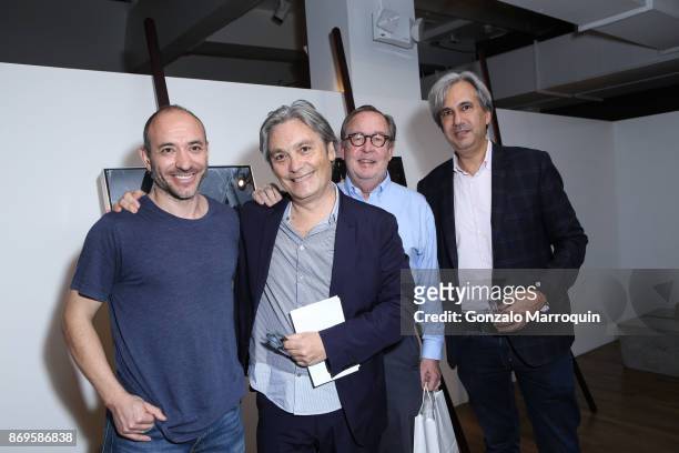 Pablo Jansana, Manuel Santelices, Michael Adams and David Ashen during the Clodagh Design Hosts The Thorn Tree Project's Evening of Art on November...