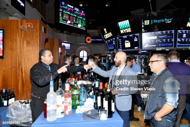 View of the bar at the NYSE Party at the ONWARD17 Conference- Day 2 on November 2, 2017 in New York City.