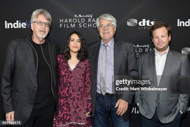 Trevor Albert, Abbi Jacobson, Andrew Alexander, and Jack Newell attend Inaugural IndieWire Honors on November 2, 2017 in Los Angeles, California.