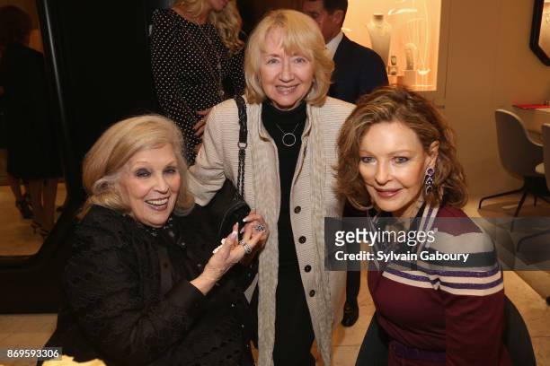 Susan Lloyd, Gigi Benson and Margo Langenberg attend Quest & Nirav Modi Champagne Reception on November 2, 2017 in New York City.