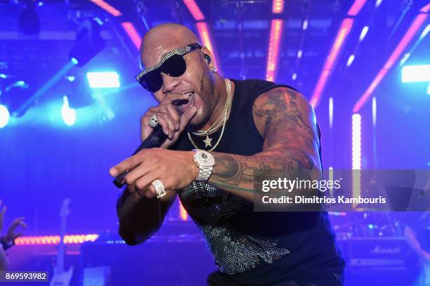 Flo Rida performs onstage at the Samsung annual charity gala 2017 at Skylight Clarkson Sq on November 2, 2017 in New York City.