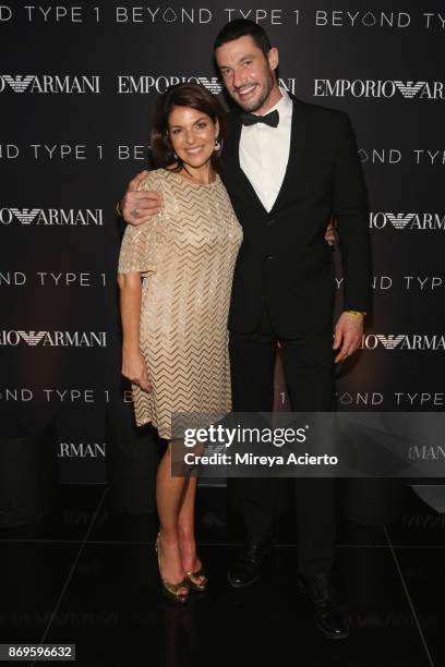 Sarah Lucas and Sam Talbot attend Global Non-Profit Beyond Type 1 and Emporio Armani's "Notte al Casino" at Armani 5th Avenue in NYC, Benefitting...